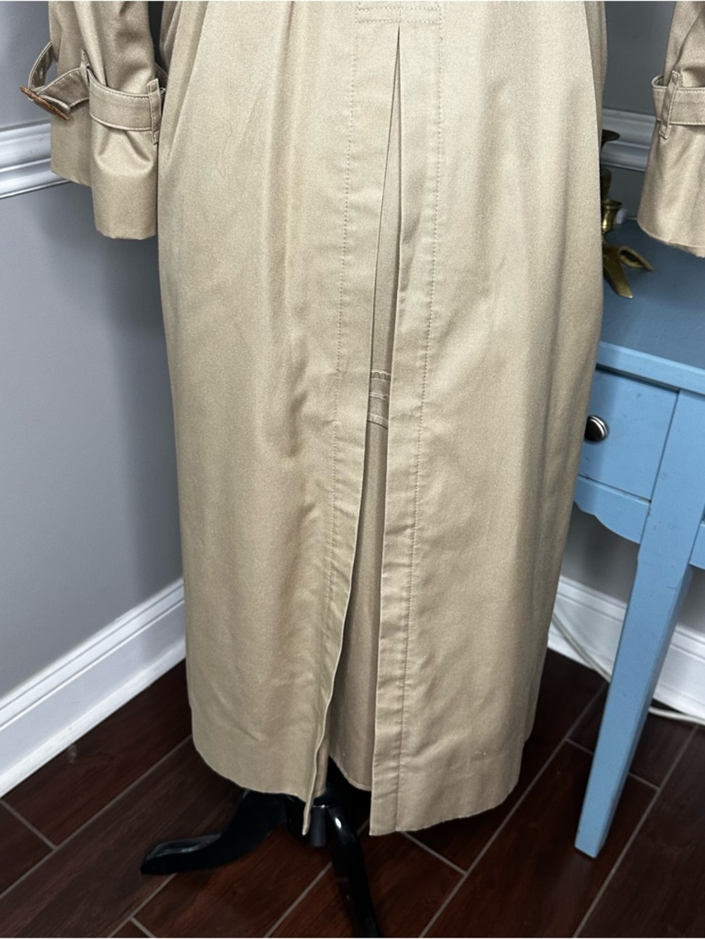Vintage Burberrys Trench Coat Size 4 XLong Wool Liner Beige Classic Nova Check - Picture 7 of 16